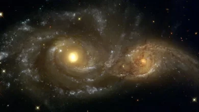 Photo of Bilim İnsanları: Tarihte ilk kez birbiriyle çarpışan iki cüce galaksi gözlemlendi